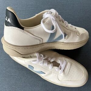 Veja V-10 Lace-Up Sneakers White Steel Nautico - Like New - Men's Size 11